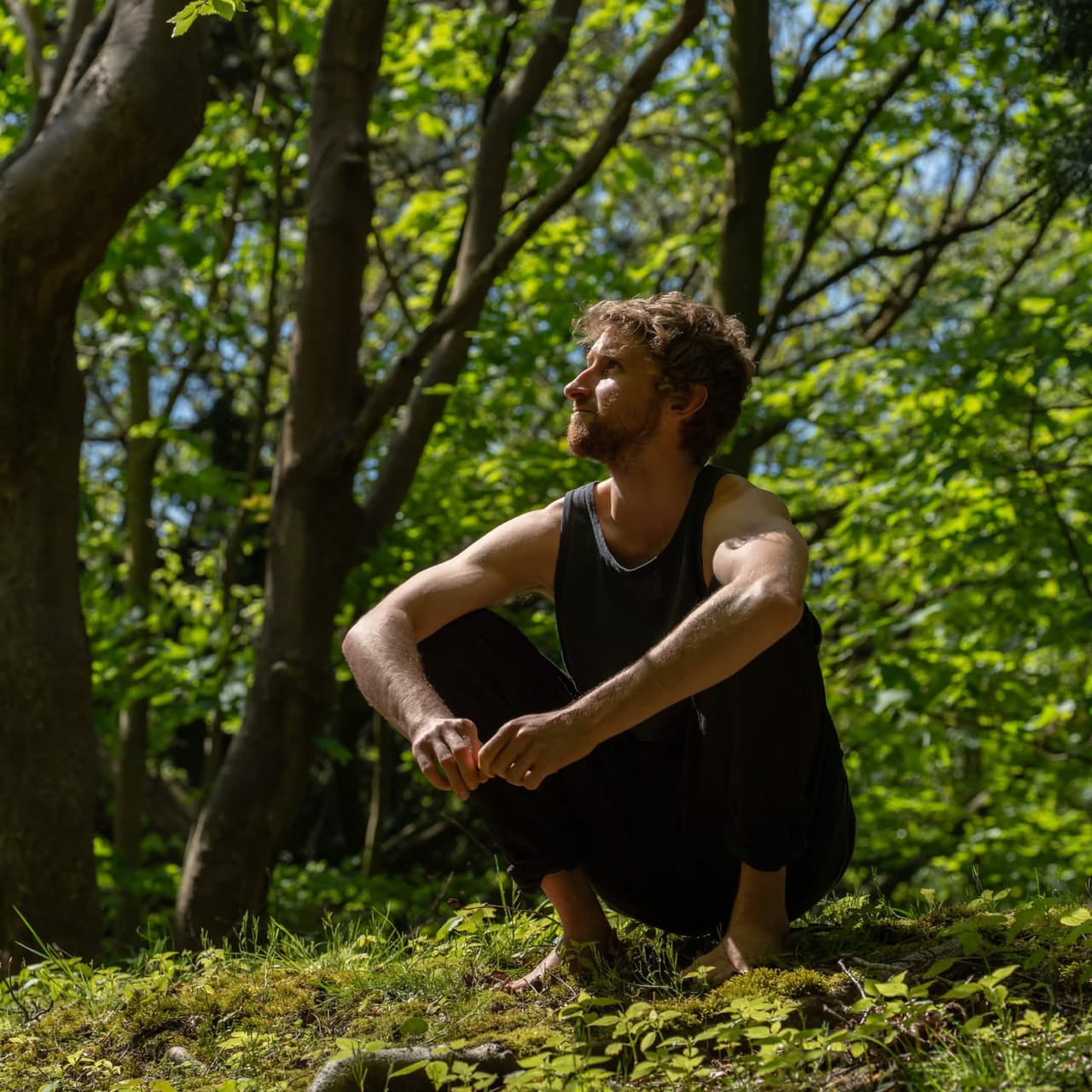 Henners listening outside in the forest